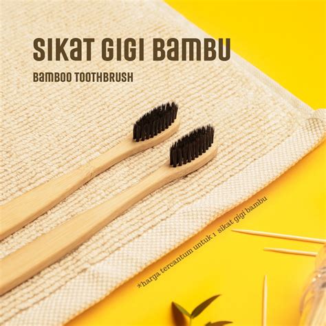 Bamboo Toothbrush Sikat | Gigi Bambu Ramah Lingkungan | Sikat Gigi Bambu | Lazada Indonesia