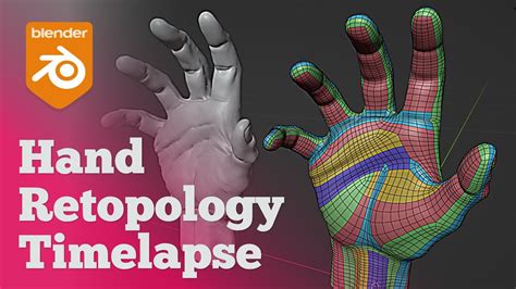 Blender High Poly Hand Retopology Timelapse - YouTube