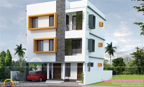 2162 sq-ft 3 storied house plan - Kerala Home Design and Floor Plans - 9K+ Dream Houses