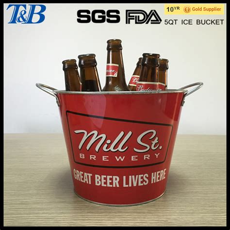 Beer Bucket Coolers Promotion Ice Bucket - Buy Beer Bucket,Galvanized Beer Bucket,Tin Beer ...