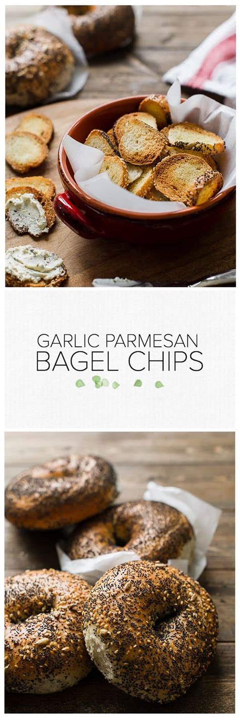 Garlic Parmesan Bagel Chips | Kitchen Confidante