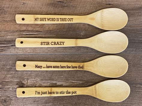 Personalized Wooden Spoon, Custom Engraved Wooden Utensils, I'm Just Stirring the Pot Engraved ...