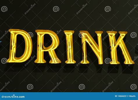 Drink sign neon lights stock photo. Image of alcohol, water - 1466622