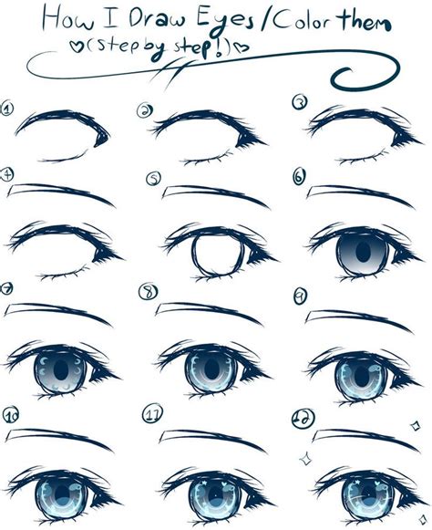 Drawings, How To Draw Anime Eyes, Eye Drawing 14E | สอนวาดรูป, วิธีการ ...