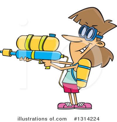 Water Gun Clipart #1048231 - Illustration by toonaday