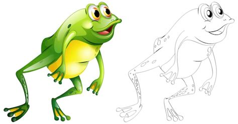 Free Vector | Animal outline for frog jumping