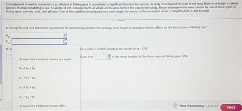 Solved Entanglement of marine mammals (e.g., whales) in | Chegg.com