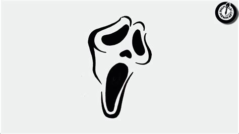 Scream Mask Drawing Tutorial | How to draw a Ghostface Easy - YouTube