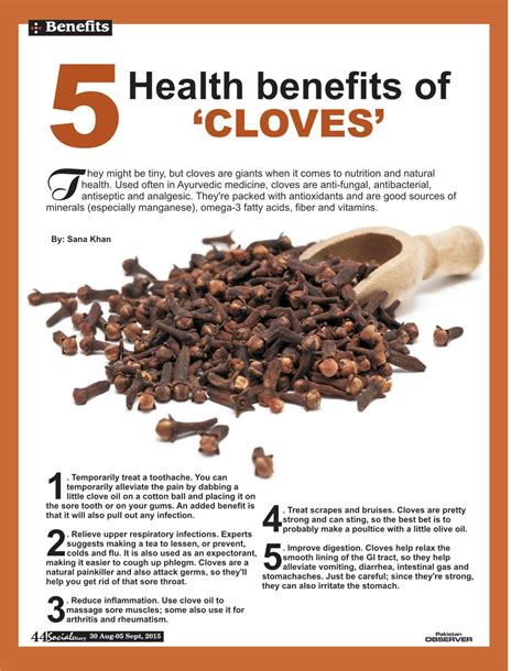 5 Health benefits of ‘CLOVES’ – Social Diary