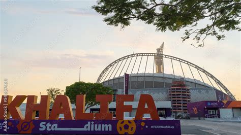 Khalifa International Stadium, also known as National Stadium. Stock Photo | Adobe Stock