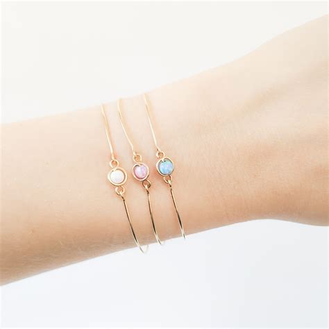 Thin Opal Bracelet - Moonli Designs