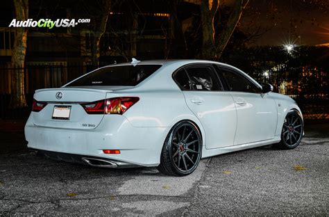 Lexus GS 350 | 20" Autobahn Wheels Coburg Satin Black staggered | AudioCityUsa