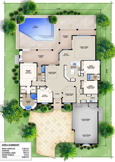 51+ Single Floor House Plans With Indoor Pool