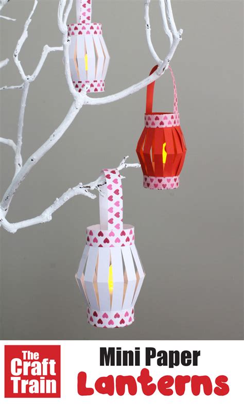 Mini Paper Lanterns with printable template - The Craft Train