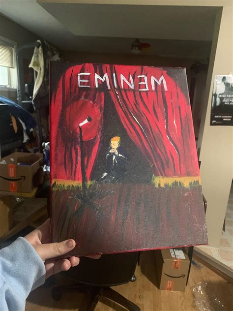 my sister painted the eminem show for me : r/Eminem