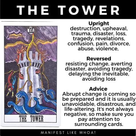 The Tower Tarot Card Guide & Meanings (Major Arcana) – Manifest Like Whoa!