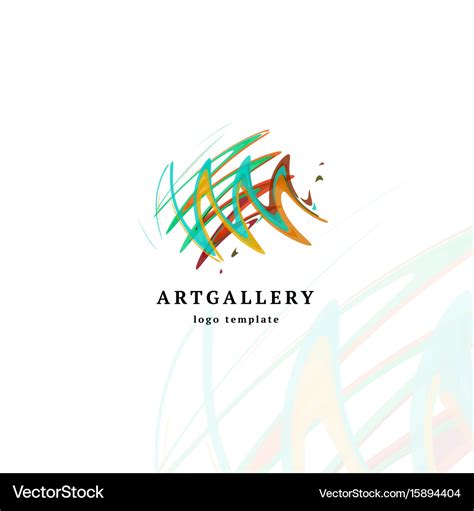 Abstract art gallery modern logo unusual Vector Image