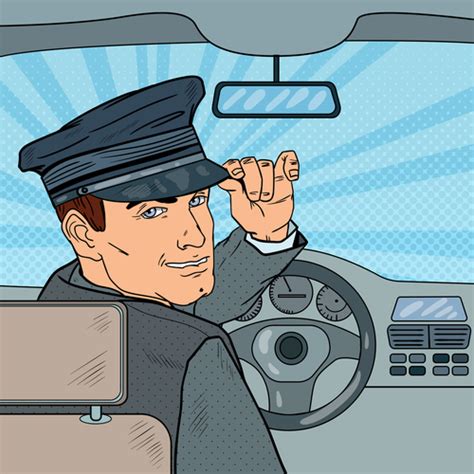 Taxi driver cartoon vector free download