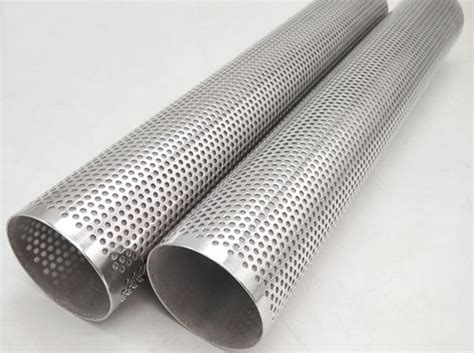 Stainless Steel Perforated Pipe, Perforated Screen Tube, Woven Wire ...