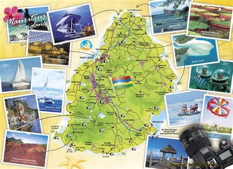 Map of Mauritius Holiday Attractions - Mauritius Attractions