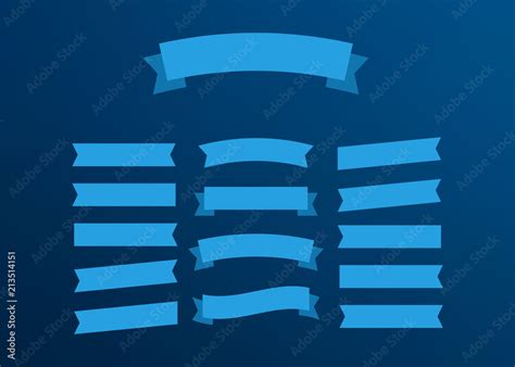 Vector Ribbon Set on white background. Banner ribbon vector set Stock Vector | Adobe Stock