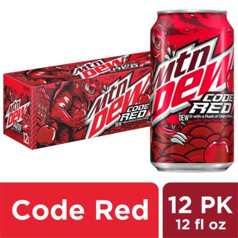 Mountain Dew® Code Red Soda Cans, 12 pk / 12 fl oz - Fry’s Food Stores