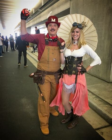 Steampunk Fashion Guide: Steampunk Mario and Princess Peach Cosplay