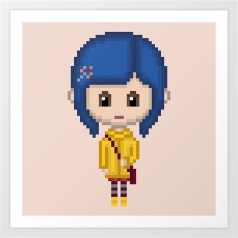 Coraline (Pixel Art) Art Print by annabai | Society6