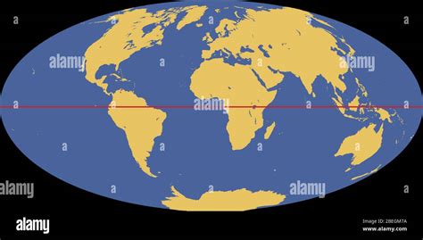 World Map with Equator Stock Photo - Alamy