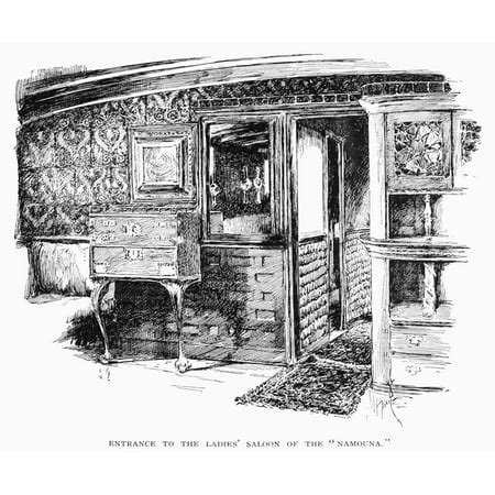 Steam Yacht: Interior. /Nentrance To The Ladies' Saloon Of The Steam ...