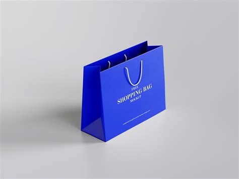 Free horizontal shopping bag mockup - Mockups Design