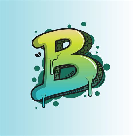 Graffiti letter B premium vector illustration 16959786 Vector Art at Vecteezy