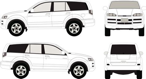 Vector outline illustration car set suv isolated on white background 11542889 Vector Art at Vecteezy