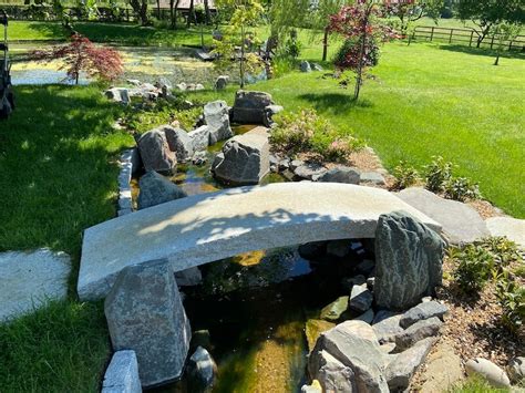 Arched Japanese stone bridge - Build a Japanese Garden UK