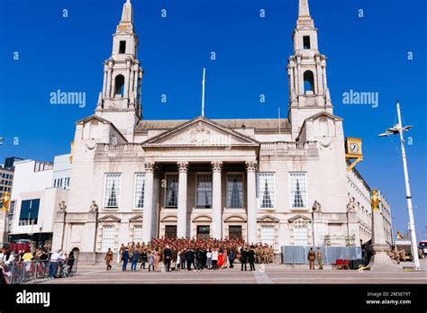 Freedom of Leeds Parade. Leeds Civic Hall is a municipal building located in the civic quarter ...