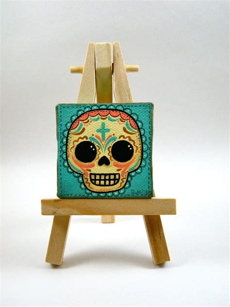 Sugar Skull Mini Canvas Painting