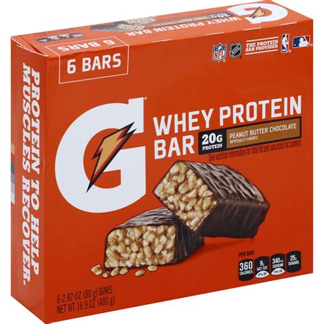 Gatorade Protein Bar, Whey, Peanut Butter Chocolate | Bars - Nutritional | D'Agostino