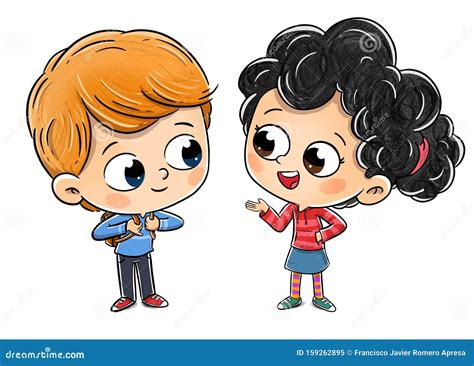 Kids Talking To Each Other Clipart