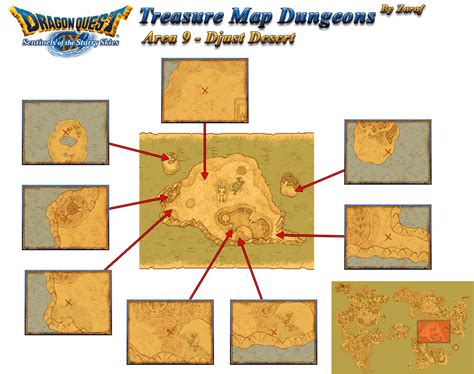 Dragon Quest 9 Grotto Maps: Djust Desert Grotto Maps