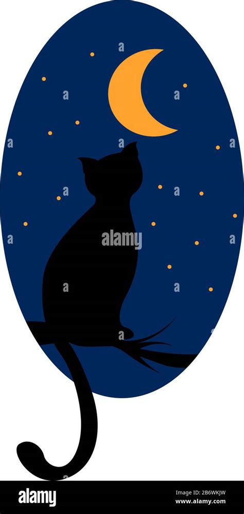 Cat on the tree, illustration, vector on white background Stock Vector Image & Art - Alamy