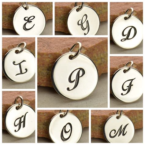 Cursive Letter Charm Monogram Necklace Alphabet initial | Etsy