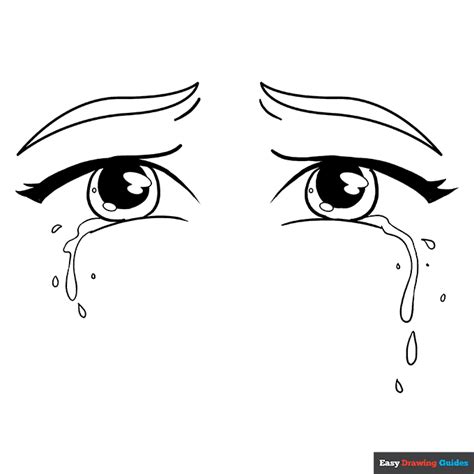 Tears Coloring Page | Easy Drawing Guides