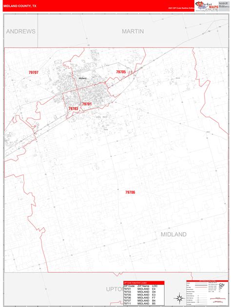 Midland Texas Zip Code Map | US States Map