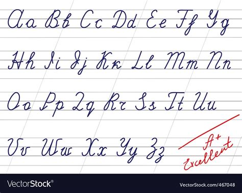 Handwriting alphabet Royalty Free Vector Image