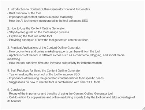 Content Outline Generator [Free tool]