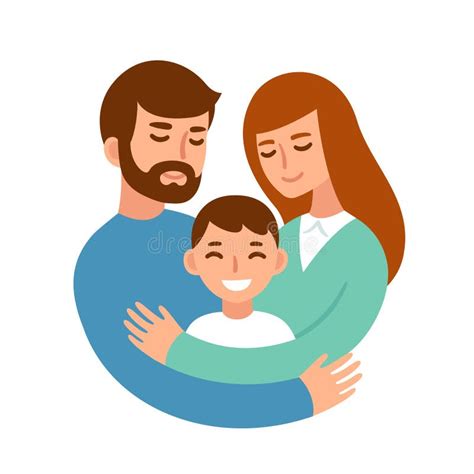 Parent Hugging Child Clipart Image