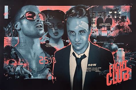 Original Fight Club Movie Poster - Brad Pitt - Edward Norton