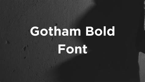 Gotham Bold Font Free Download Free Download - Cofonts