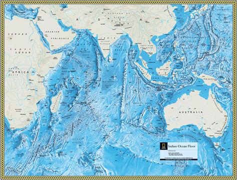 Indian Ocean Floor Wall Map by National Geographic - MapSales