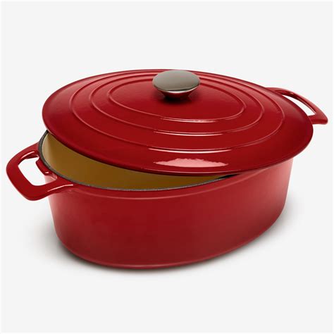 6-Lt. Cast Iron Enameled Oval Casserole| Cookware & Kitchen Appliances ...